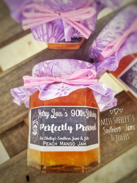 Milestone Birthday Favors 75 2oz Mini Jam Jar Favors Over The