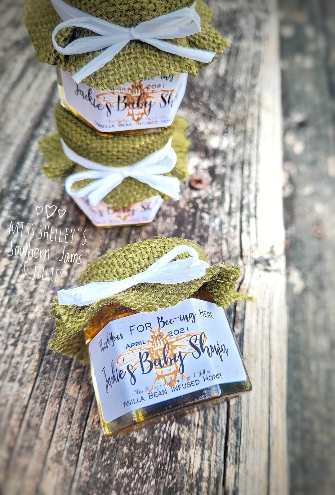 Honey Jar Baby Shower Favors 40 1.5oz Honey Favor Honey Etsy