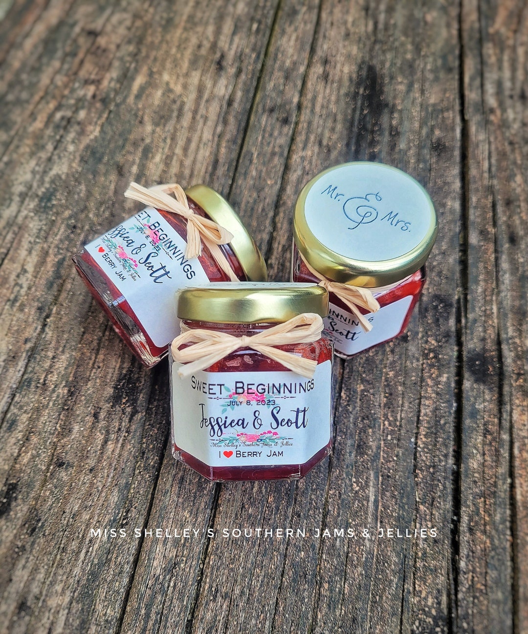 Vintage Rustic Mini Jam Wedding Favors 160 1.5oz Jar Etsy