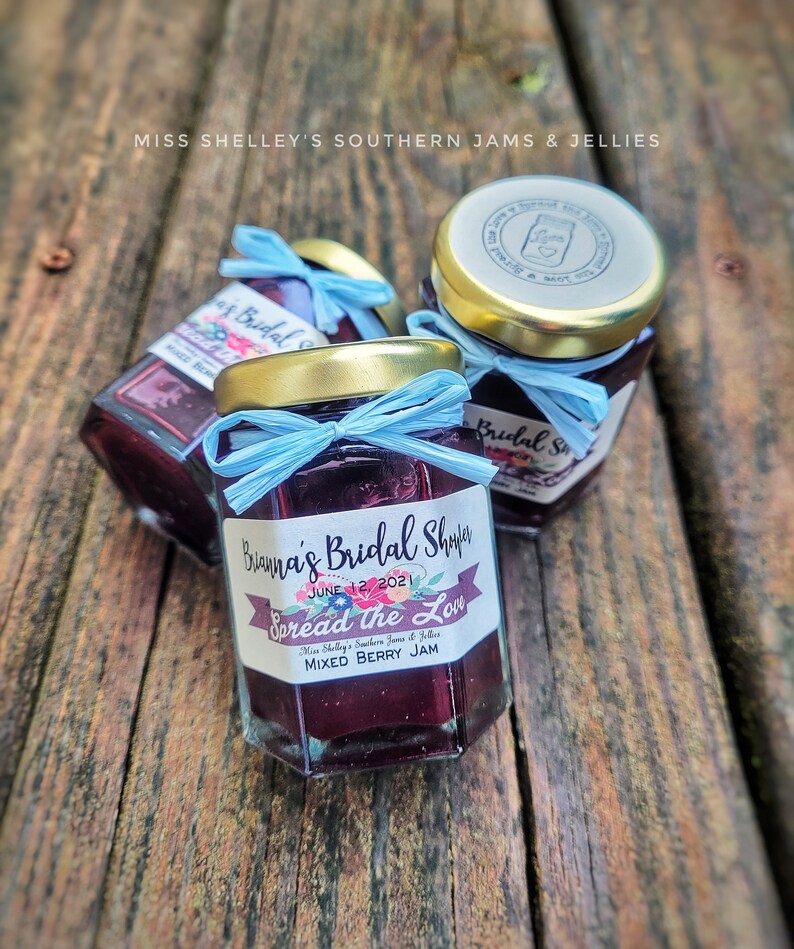 Personalized Mini Jam Jar Favors 48 1.5oz or 2oz Jam Jars Etsy