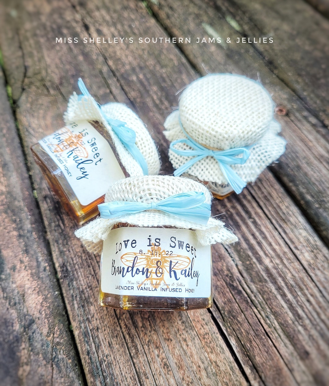 Mini Honey Jars, 110 1.5oz Honey Jar, Rustic Wedding Favors, Bridal