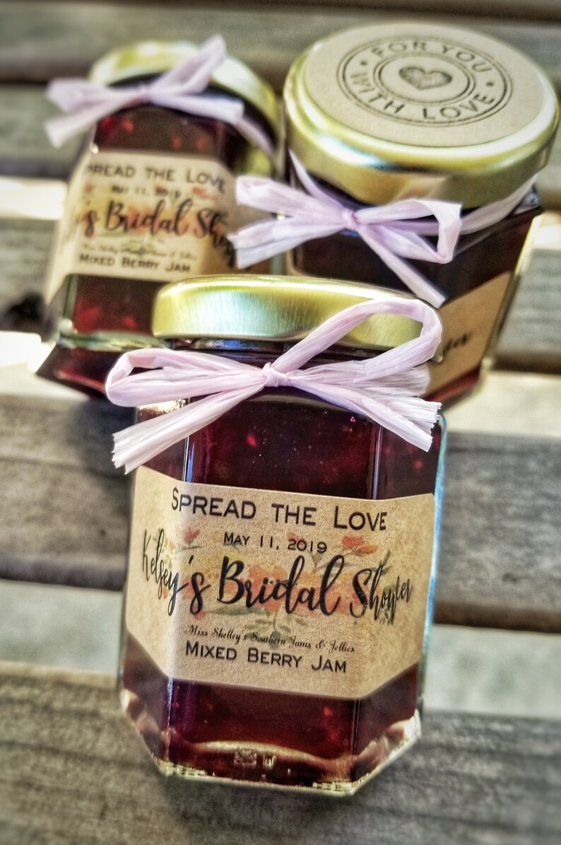 Rustic Fall Bridal Shower Favors Edible Jam Wedding Favors Etsy