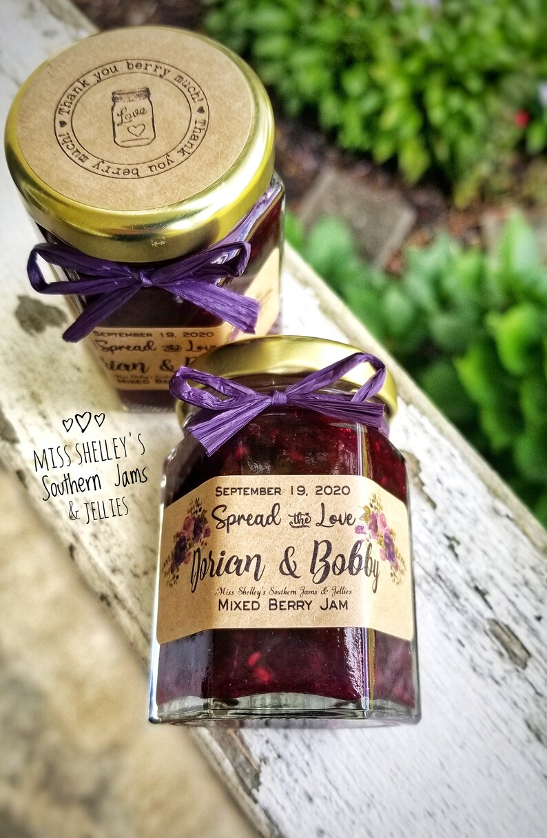 300 2oz Jam Wedding Favors Mini Jam Rustic Wedding Favors Etsy