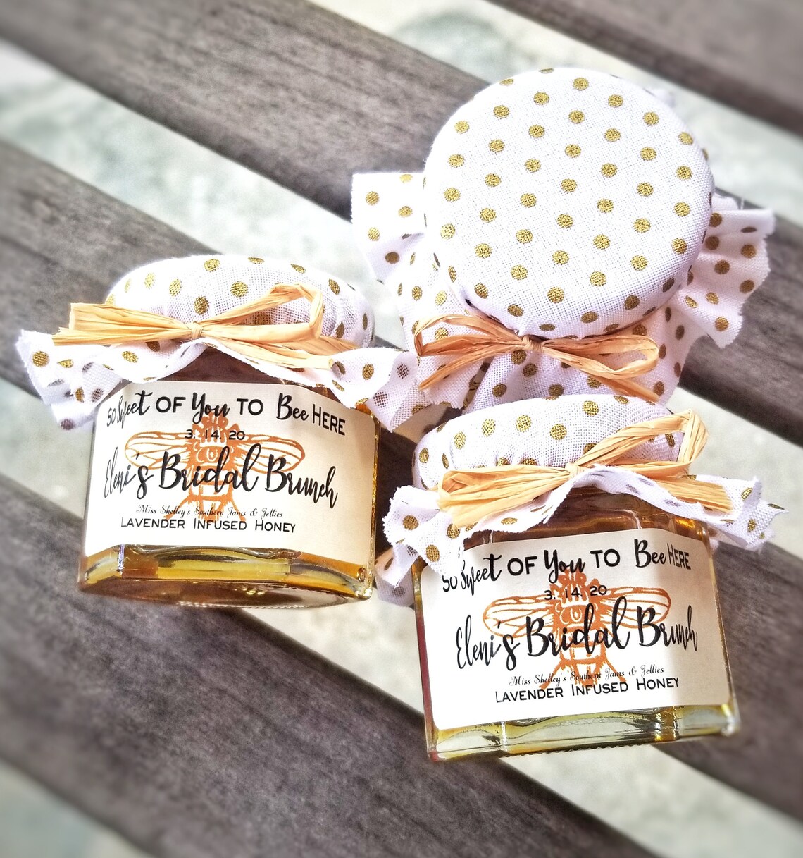 50 1.5oz Bridal Tea Party Honey Favors Rustic Bridal Shower Etsy