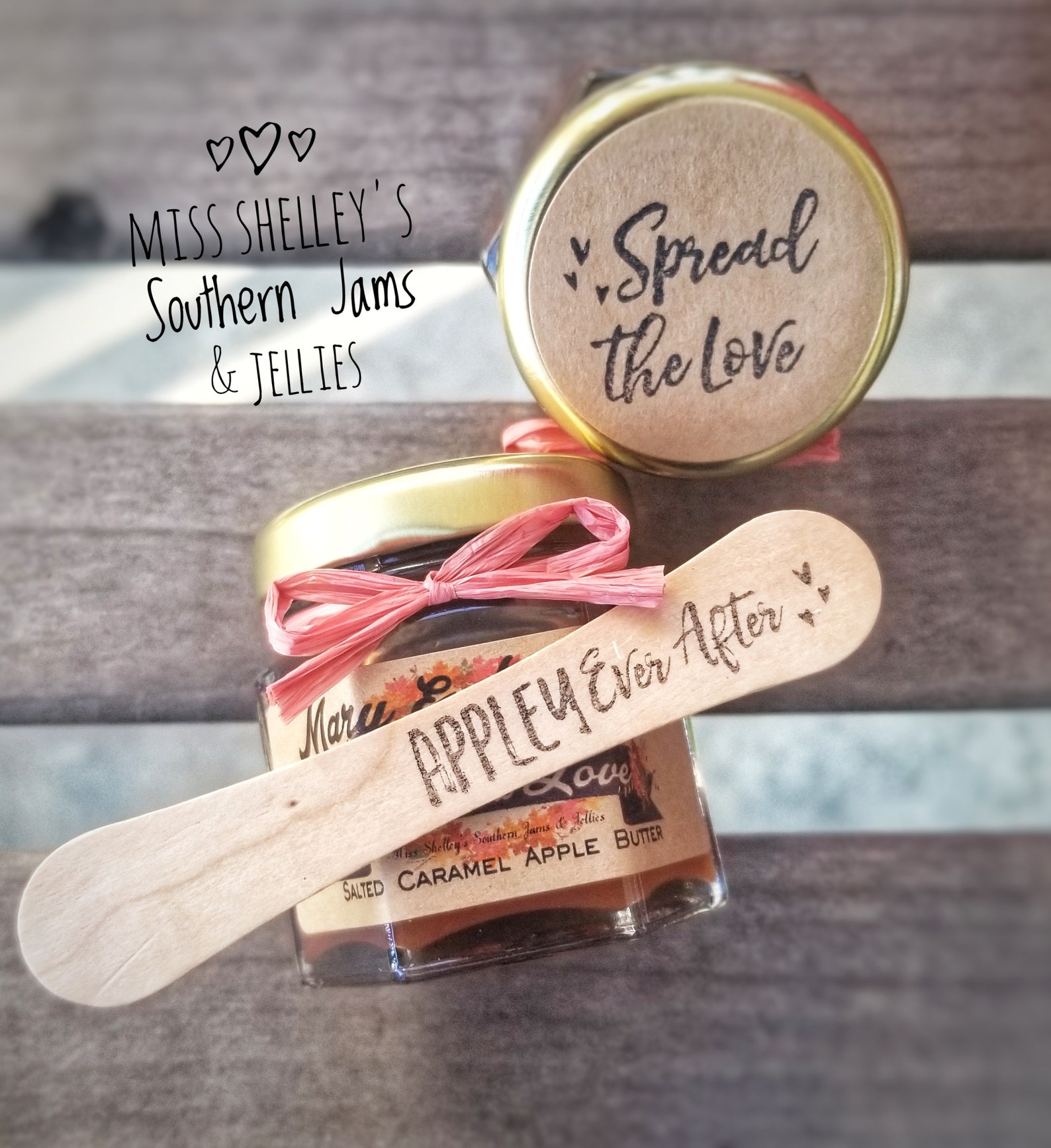 Mini Wooden Jam Spreaders, Mini Tasting Spoons, Stamped Mini Jam