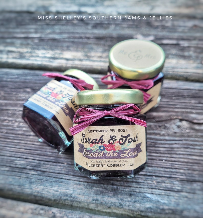 Rustic Mini Jam Wedding Favors 55 1.5 Oz Hexagon Etsy