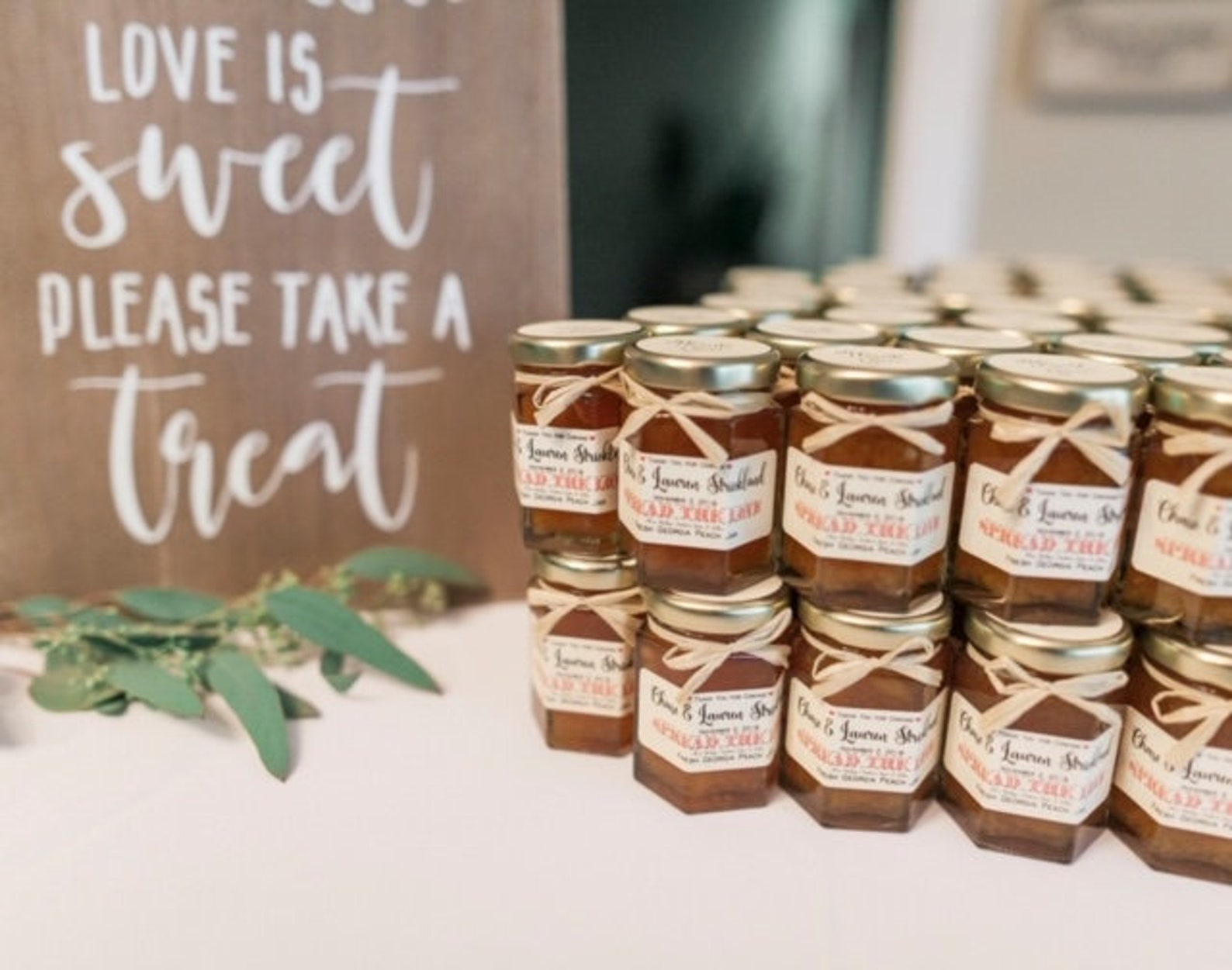 Rustic Jam Thank You Wedding Favors 1.5oz or 2oz Jars I Do Etsy