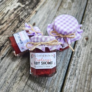 Personalized Jam Favors: 2oz Bridal Shower, Birthday (Set of 25)