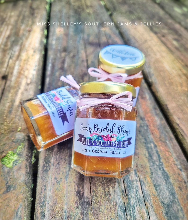 Personalized Wedding Jam Favors, 60-70 1.5oz or 20z Jam Favors, Rustic Wedding Favors, Fall Edible Wedding Favors, Rustic Bridal Shower image 5