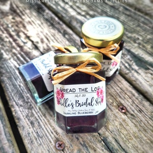 150 2oz Rustic Jam Wedding Favors, Wedding Guest Favors, Spring Wedding Favors, Rustic Bridal Shower Favors, Edible Wedding Favor, Jam Jar image 10