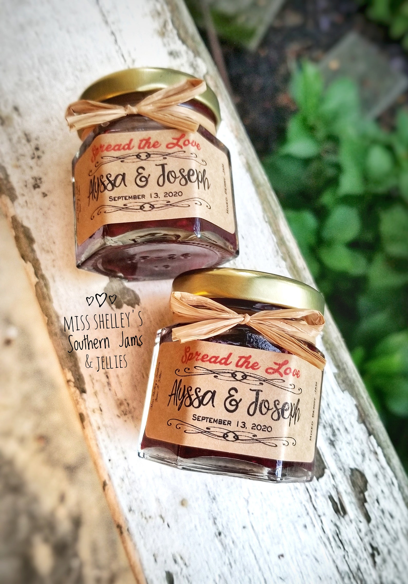 Mini Jam Wedding Favors 100 1.5oz Rustic Jam Wedding Favors Etsy