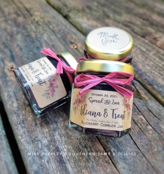Mini Jam Wedding Favors 100 1.5oz Rustic Jam Wedding Favors Etsy UK