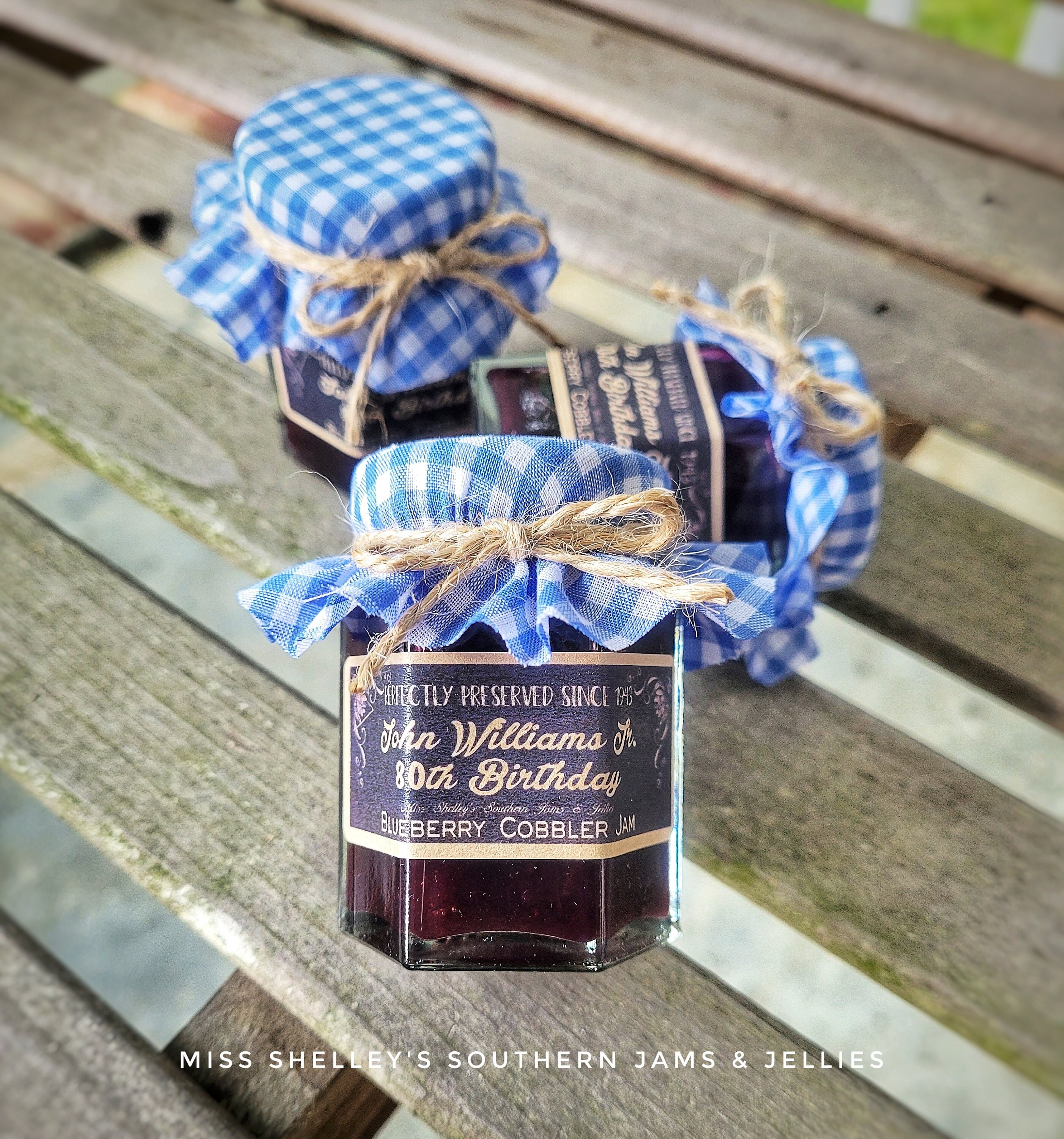 Old Williamsburgh Candle BLUEBERRY PIE 3 oz Mason Jar Candle