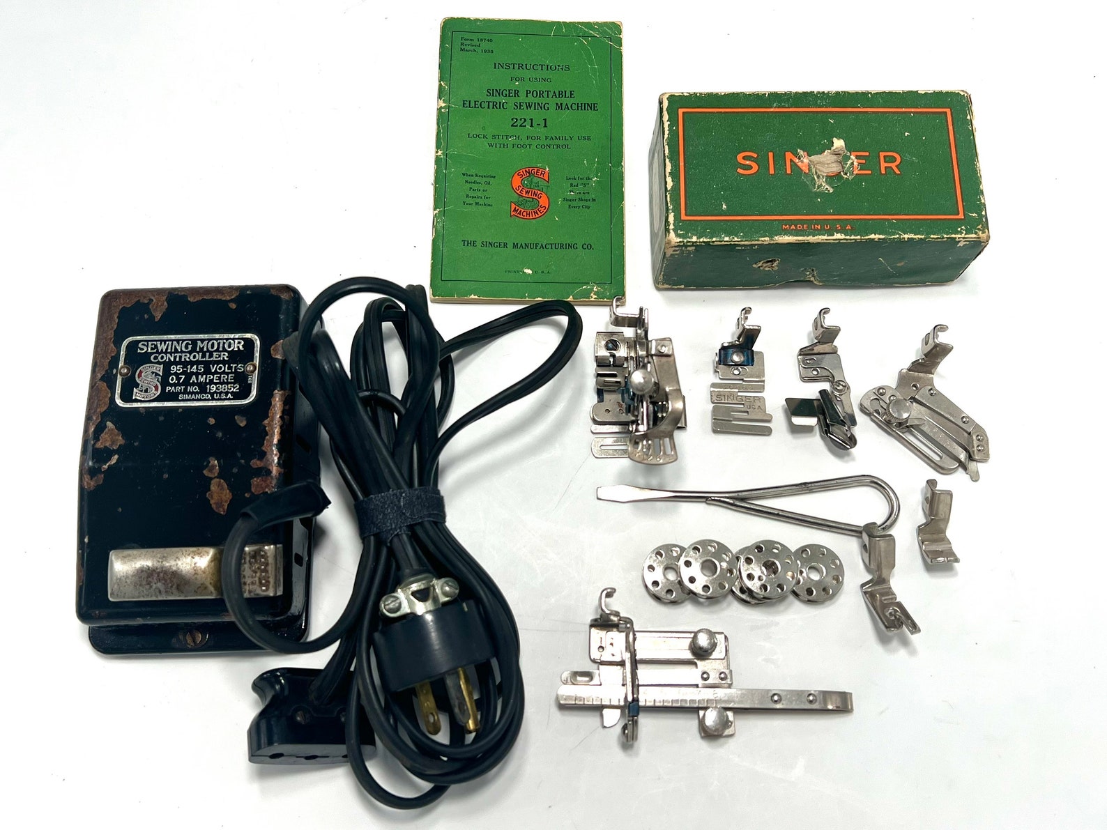 Rare 1935 Singer 221 Featherweight School Bell Sewing Machine Etsy