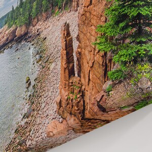 Misty Monument Cove Canvas Gallery Wrap photo of mist and clouds gathering on the coastline of Acadia National Park image 2