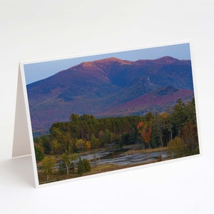 Autumn Sunset on Mount Lafayette 5x7 Note Card - fine art landscape photography from foliage season in Franconia Notch, New Hampshire