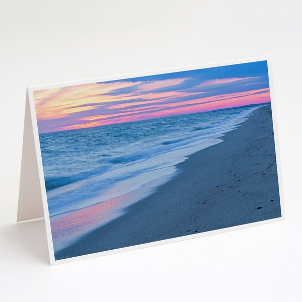 South Cape Beach Sunset 5x7 Note Card - Cape Cod Massachusetts Beach Greeting Card, Birthday Card, Graduation Card, Thank You Card