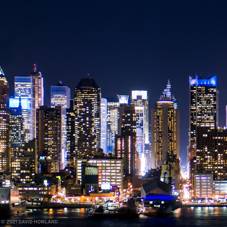 New York City from Hamilton Park Print panorama photograph of the Manhattan skyline, Chrysler Building, and Empire State Building image 4