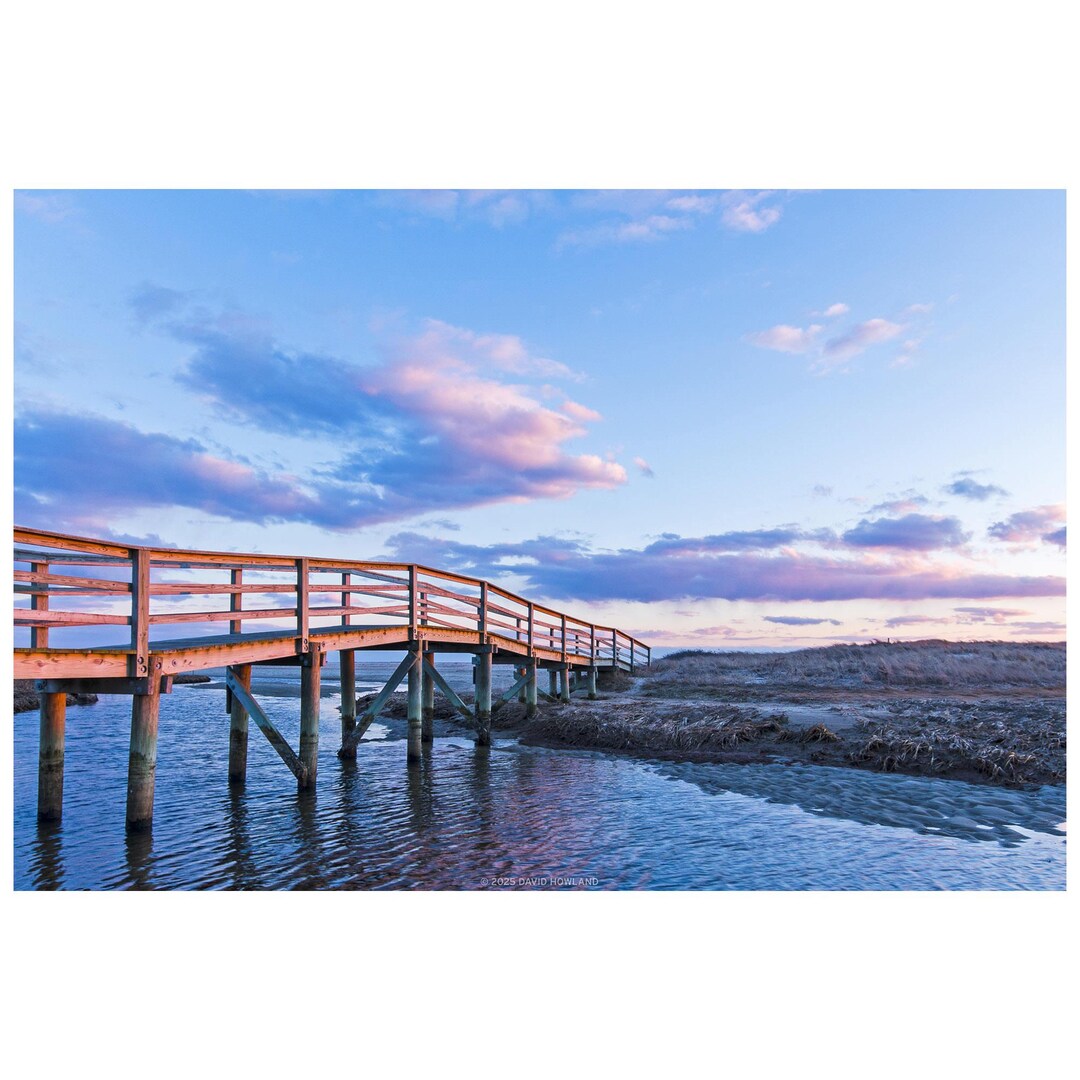Ridgevale Beach Boardwalk Sunset Print - Cape Cod Massachusetts Coastal