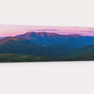 Franconia Notch Summer Sunset Canvas Wrap - panorama photo of Franconia Ridge in the White Mountains of New Hampshire