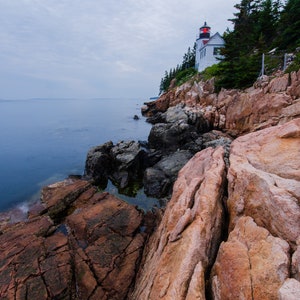 Bass Harbor Head Lighthouse Acadia National Park Maine Landscape Fine Art Canvas / Acadia National Park Photo / Acadia National Park Art