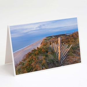 Sunrise at Coast Guard Beach 5x7 Note Card - carte de vœux photo du Cape Cod National Seashore, anniversaire, anniversaire, remise des diplômes