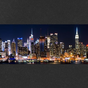 New York City from Hamilton Park Print panorama photograph of the Manhattan skyline, Chrysler Building, and Empire State Building image 2