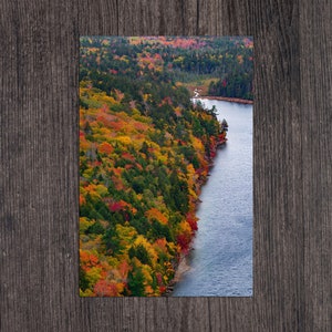 Fall Foliage at Jordan Pond Print - portrait fall photo of autumn over Jordan Pond in Acadia National Pond, Maine