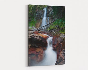 Virginia Falls Canvas Gallery Wrap - photo of Virginia Falls in Glacier National Park, Montana