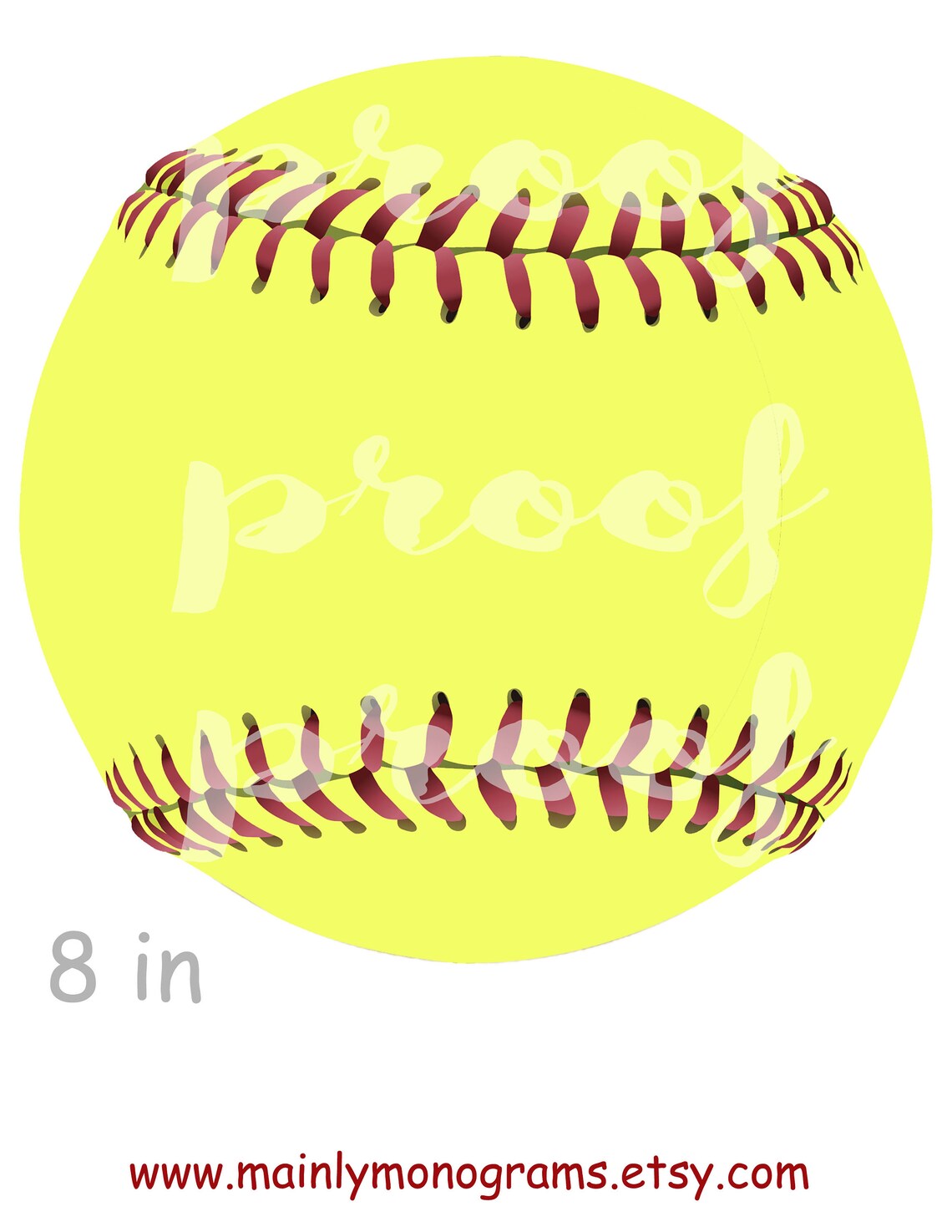 SOFTBALLS 8 INCH size INSTANT digital download Softballs. Etsy