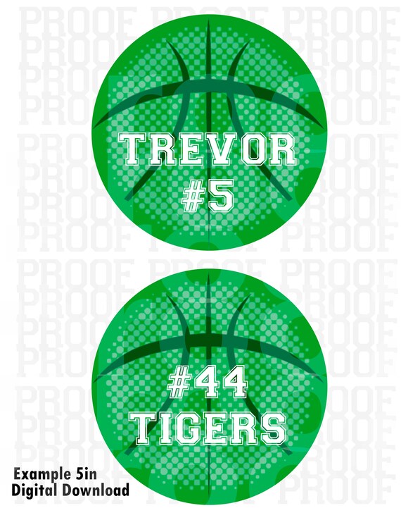 Basketball Digital Download Locker Decorations 5 Inch 2 Etsy