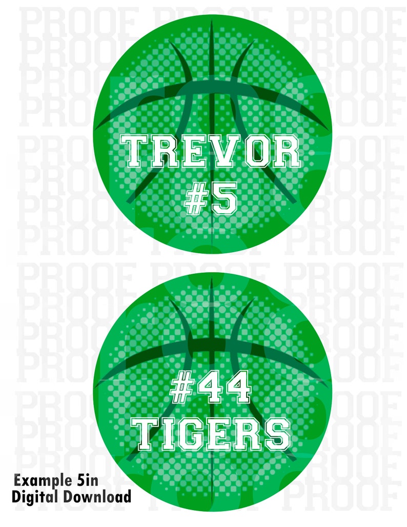 Basketball Digital Download Locker Decorations 5 Inch 2 Etsy