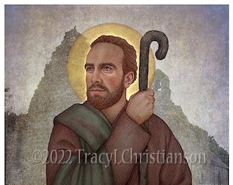 St. Ruadhan of Lorrha Art Print/Picture, Catholic Irish Saint, Apostle of Ireland