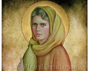 St. Anastasia Kunstdruck, katholische Heilige für die Jugend