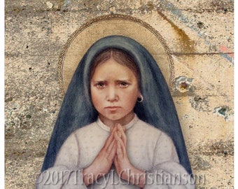 St. Jacinta Marto Art Print, Fatima Child, Catholic Patron Saints