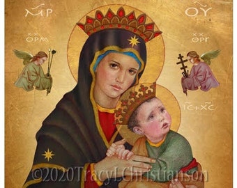 Our Lady of Perpetual Help Catholic Art Print