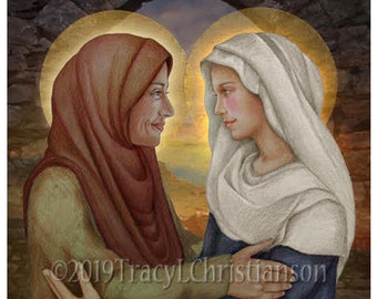 The Visitation of the Bl. Virgin Mary to St. Elizabeth Catholic Art Print