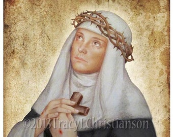 St. Catherine of Siena Fine Art Print, Catholic Patron Saint