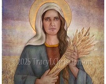 St. Ruth Art Print/Picture, Catholic Patron Saint