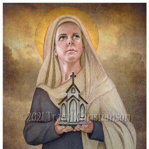 St. Gwen of Talgarth (St. Wenna) Art Print/Picture