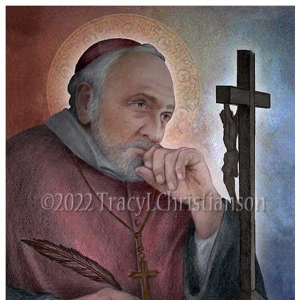 St. Alphonsus Liguori (B) Art Print/Picture, Catholic Patron Saint