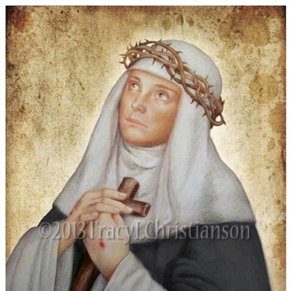 St. Catherine of Siena Fine Art Print, Catholic Patron Saint
