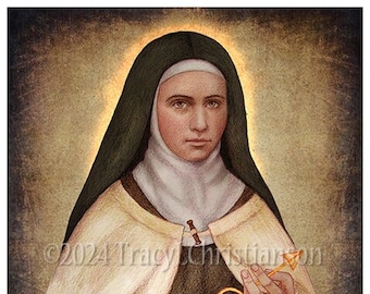 Sr. Mary of Saint Peter Print/Picture, Catholic Fine Art, Golden Arrow Prayer