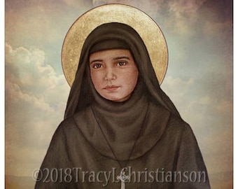 St. Rafqa Print, Catholic Art, Lebanese Maronite Nun