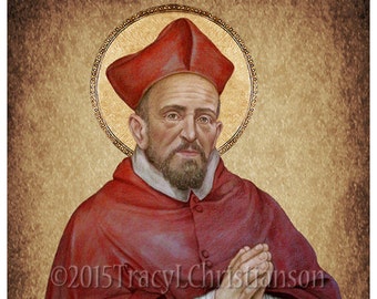 St. Robert Bellarmine Catholic Art Print, Patron of Canon Lawyers, Jesuit