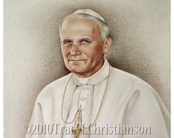 St. Pope John Paul II Art Print, Catholic
