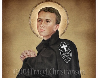 St. Gabriel of Our Lady of Sorrows (St. Gabriel Possenti) Art Print, Catholic Patron Saint