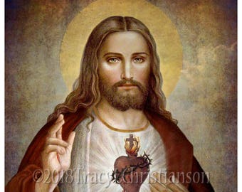 Sacred Heart of Jesus (B) Catholic Art Print