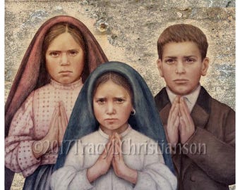Fatima Children Art Print/Picture, Catholic Patron Saints