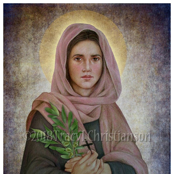 St. Olivia Catholic Catholic Fine Art Print, Patron Saint of music